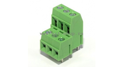 Клеммная колодка TIANLI TLD100-06P-G12S, Винтовая, 6 контактов, сечение провода 0.2-1.5 мм2, ток 12 A, Зеленый фото 1