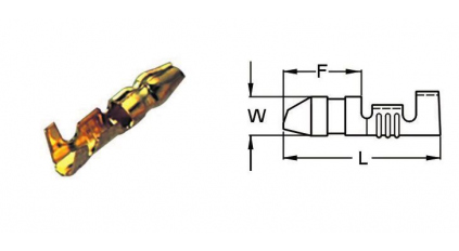 Клемма наконечник штыревой круглый KST 401LR (100шт) фото 1