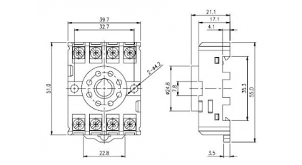 Гнездо для реле CHENYAO CSM-A08F1 фото 14