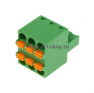 Клеммная колодка DINKLE 2ESDB-03P, Пружинная, 3 контакта, сечение провода 0.2-2.5 мм2, ток 15 A, Зеленый фото 4