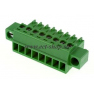 Клеммная колодка DINKLE EC381VM-08P, Винтовая, 8 контактов, сечение провода 0.2-1.5 мм2, ток 14 A, Зеленый фото 2