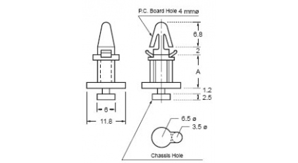 Держатель стойка для печатных плат AVC BS-12M (100шт) фото 3