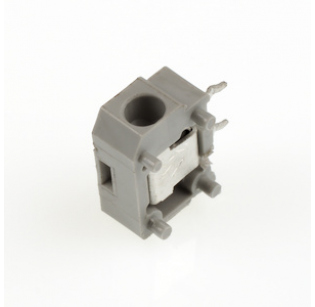 Клеммная колодка DINKLE 144R-:P2, Пружина, 1 контакт, сечение провода 0.5-1.5 мм2, ток 17.5 A, Серый