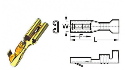 Клемма наконечник штыревой плоский KST 605LR(8) (100шт) фото 1