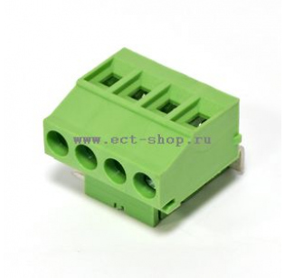 Клеммная колодка DINKLE 5ES-4PL, Винтовая, 4 контакта, сечение провода 0.25-2.5 мм2, ток 18 A, Зеленый