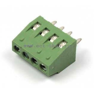 Клеммная колодка DINKLE EK254V-04P, Винтовая, 4 контакта, сечение провода 0.2-1.5 мм2, ток 8 A, Зеленый