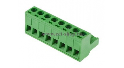 Клеммная колодка DINKLE 2ESDV-08P, Винтовая, 8 контактов, сечение провода 0.2-4 мм2, ток 18 A, Зеленый фото 1