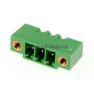 Клеммная колодка DINKLE ECH381VM-03P, 3 контакта, сечение провода - мм2, ток 14 A, Зеленый фото 3