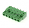 Клеммная колодка DINKLE 2ESDCV-06P, 6 контактов, сечение провода - мм2, ток 18 A, Зеленый фото 4