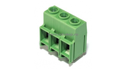 Клеммная колодка DINKLE EPK116VN-03P, Винтовая, 3 контакта, сечение провода 0.5-16 мм2, ток 57 A, Зеленый фото 1