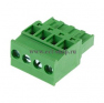 Клеммная колодка DINKLE 2ESDP-04P, Винтовая, 4 контакта, сечение провода 0.2-4 мм2, ток 18 A, Зеленый фото 3