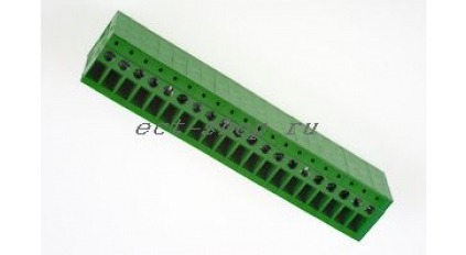 Клеммная колодка DINKLE DT-123RA-06P, Винтовая, 6 контактов, сечение провода 0.5-4 мм2, ток 24 A, Зеленый фото 1