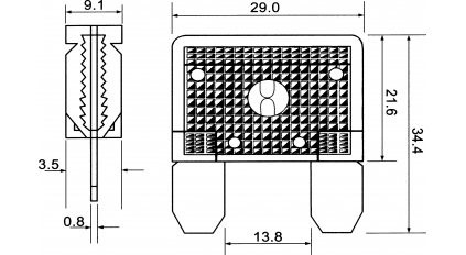 Предохранитель нож maxi. ZHENHUI ZH272.N-050 фото 3