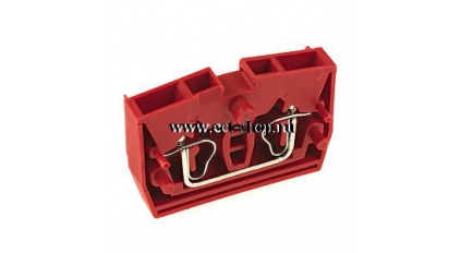 Клеммная колодка DINKLE WPM2.5-RD (PM2.5W-RD), Пружинная, сечение провода 0.5-2.5 мм2, ток 24 A, Красный фото 1