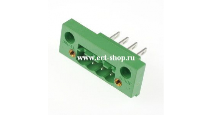 Клеммная колодка DINKLE 2EHDP-04P, 4 контакта, сечение провода - мм2, ток 18 A, Зеленый фото 1