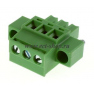 Клеммная колодка DINKLE EC381RLM-03P, Винтовая, 3 контакта, сечение провода 0.2-1.5 мм2, ток 14 A, Зеленый фото 3