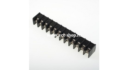 Клеммная колодка DINKLE DT-25-B07W-12, Винтовая, 12 контактов, сечение провода 0.5-2.5 мм2, ток 17.5 A, Черный фото 1