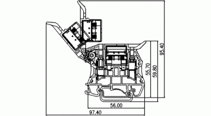 Клеммная колодка DINKLE DK4-TF-4994, Винтовая, сечение провода 0.5-4 мм2, с предохранителем, ток 6.3 A, Бежевый фото 2