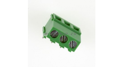 Клеммная колодка DINKLE EK508R-03P, Винтовая, 3 контакта, сечение провода - мм2, ток 10 A, Зеленый фото 1