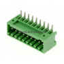 Клеммная колодка DINKLE ECH250R-09P, 9 контактов, сечение провода - мм2, ток 4 A, Зеленый фото 2