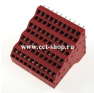 Клеммная колодка DINKLE W4K500-40P-RD, Пружинная, 40 контактов, сечение провода 0.5-2.5 мм2, ток 24 A, Красный фото 2