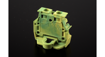 Клеммная колодка DINKLE PM2.5NG, Винт, сечение провода 0.34-2.5 мм2, ток 24 A, Желто-зеленый фото 2