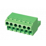 Клеммная колодка DINKLE 5ESDF-04P, Винтовая, 4 контакта, сечение провода 0.2-4 мм2, ток 18 A, Зеленый фото 4