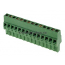 Клеммная колодка DINKLE 5ESDR-14P, Винтовая, 14 контактов, сечение провода 0.2-2.5 мм2, ток 18 A, Зеленый фото 2