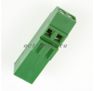Клеммная колодка DINKLE E3K508V-02P, Винтовая, 2 контакта, сечение провода 0.5-2.5 мм2, ток 10 A, Зеленый
