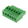 Клеммная колодка DINKLE 2ESDPL-06P, Винтовая, 6 контактов, сечение провода 0.2-4 мм2, ток 18 A, Зеленый фото 3