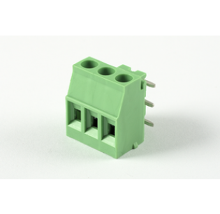 Клеммная колодка DINKLE 5ES-3PR, Винтовая, 3 контакта, сечение провода 0.25-2.5 мм2, ток 18 A, Зеленый