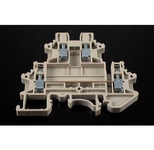 Клеммная колодка DINKLE DKK2.5N, Винтовая, сечение провода 0.34-2.5 мм2, ток 24 A, Бежевый