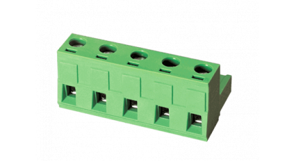 Клеммная колодка DINKLE 3ESDV-06P, Винтовая, 6 контактов, сечение провода 0.2-4 мм2, ток 18 A, Зеленый фото 1