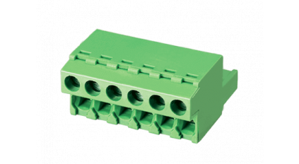 Клеммная колодка DINKLE 5ESDF-04P, Винтовая, 4 контакта, сечение провода 0.2-4 мм2, ток 18 A, Зеленый фото 2