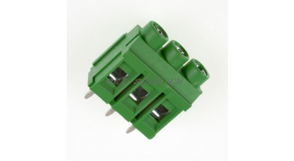 Клеммная колодка DINKLE ESK762V-03P, Винтовая, 3 контакта, сечение провода 0.2-4 мм2, ток 32 A, Зеленый фото 1
