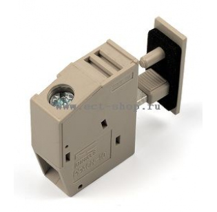 Клеммная колодка DINKLE PPACN-10AS, Винтовая, сечение провода 0.5-16 мм2, ток 76 A, Бежевый