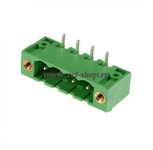 Клеммная колодка DINKLE 2EHDRM-04P, 4 контакта, сечение провода - мм2, ток 18 A, Зеленый