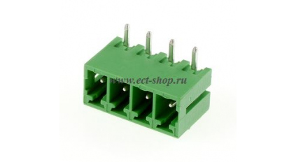Клеммная колодка DINKLE ECH381R-04P, 4 контакта, сечение провода - мм2, ток 14 A, Зеленый фото 1