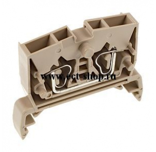 Клеммная колодка DINKLE AK2.5P (WDKM2.5), Пружинная, сечение провода 0.2-2.5 мм2, ток 24 A, Бежевый