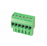 Клеммная колодка DINKLE EC381RL-06P, Винтовая, 6 контактов, сечение провода 0.2-1.5 мм2, ток 14 A, Зеленый фото 4