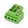 Клеммная колодка DINKLE 5ES-4PL, Винтовая, 4 контакта, сечение провода 0.25-2.5 мм2, ток 18 A, Зеленый фото 4