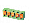 Клеммная колодка DINKLE 142V-02P3, Пружинная, 2 контакта, сечение провода 0.5-1.5 мм2, ток 17.5 A, Зеленый фото 2