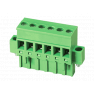 Клеммная колодка DINKLE 5ESDPM-03P, Винтовая, 3 контакта, сечение провода 0.2-4 мм2, ток 18 A, Зеленый фото 2