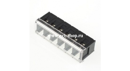 Клеммная колодка DINKLE DT-2C-B01W-06, Винтовая, 6 контактов, сечение провода 0.5-2.5 мм2, ток 17.5 A, Черный фото 1