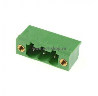 Клеммная колодка DINKLE 5EHDVM-03P, 3 контакта, сечение провода - мм2, ток 18 A, Зеленый