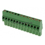 Клеммная колодка DINKLE 2ESDRL-13P, Винтовая, 13 контактов, сечение провода 0.2-2.5 мм2, ток 18 A, Зеленый фото 2