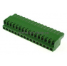 Клеммная колодка DINKLE 5ESDF-16P, Винтовая, 16 контактов, сечение провода 0.2-4 мм2, ток 18 A, Зеленый фото 2
