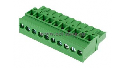 Клеммная колодка DINKLE 5ESDP-10P, Винтовая, 10 контактов, сечение провода 0.2-4 мм2, ток 18 A, Зеленый фото 1