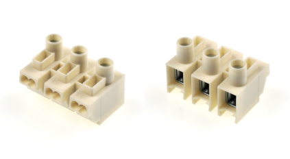 Клеммная колодка HEAVY POW. PA11-3, 3 контакта, сечение провода 1-2.5 мм2, ток 17.5 A, Бежевый фото 1