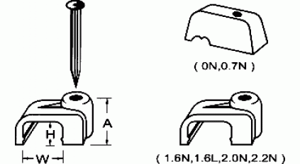 Скоба пластиковая с гвоздем AVC ANF-1.0N (100шт) фото 3
